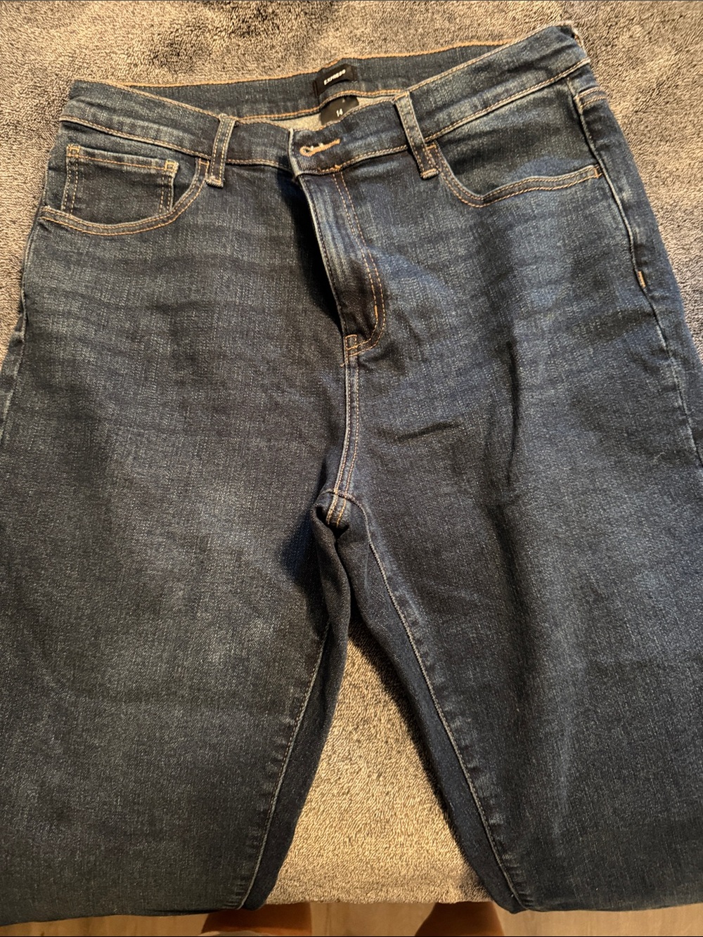 Express Women's Indigo Straight Leg Jeans